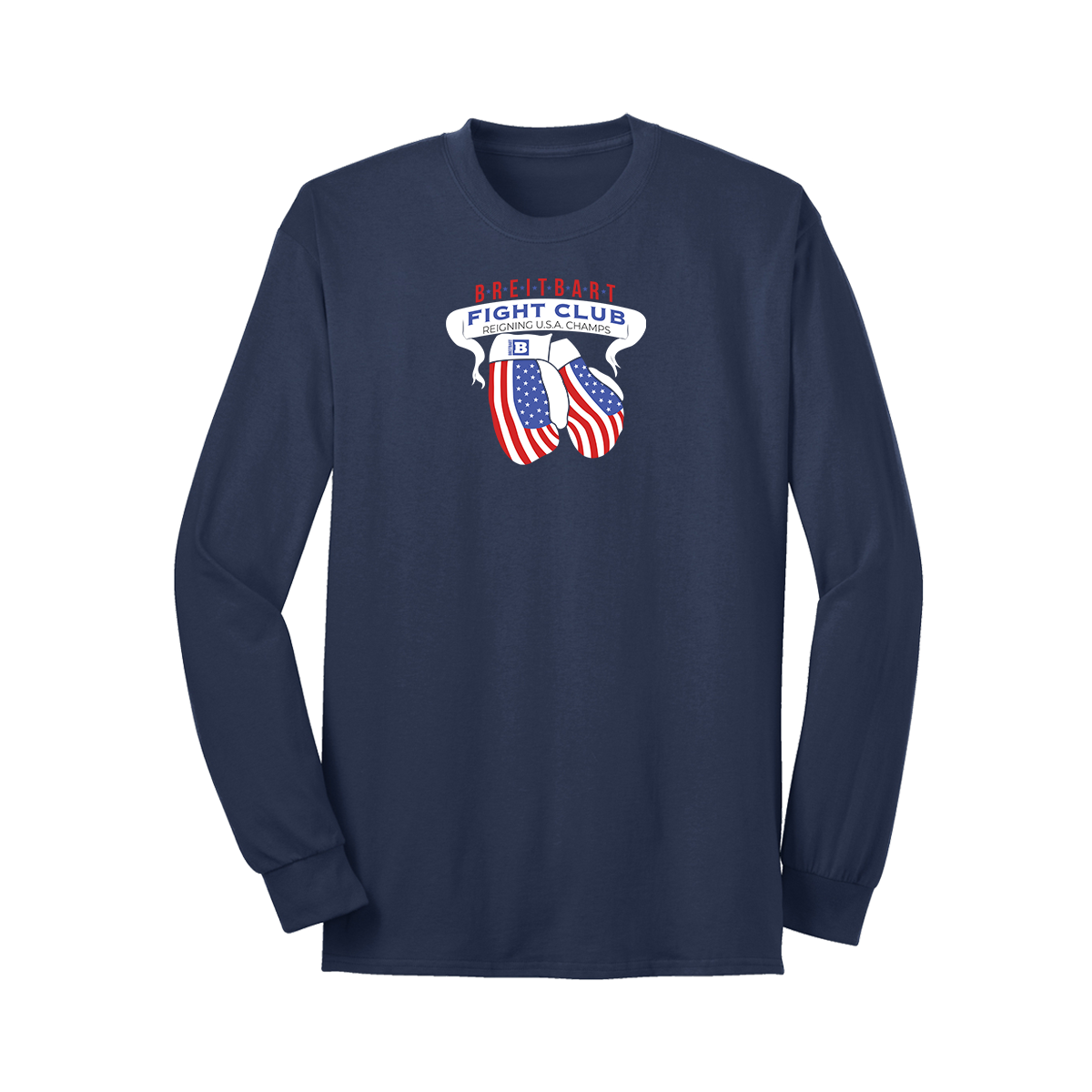 Breitbart Fight Club USA Champs Long Sleeve T-shirt - Navy