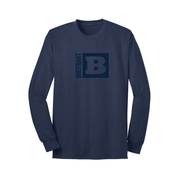Official Breitbart Logo Long Sleeve T-Shirt - Navy