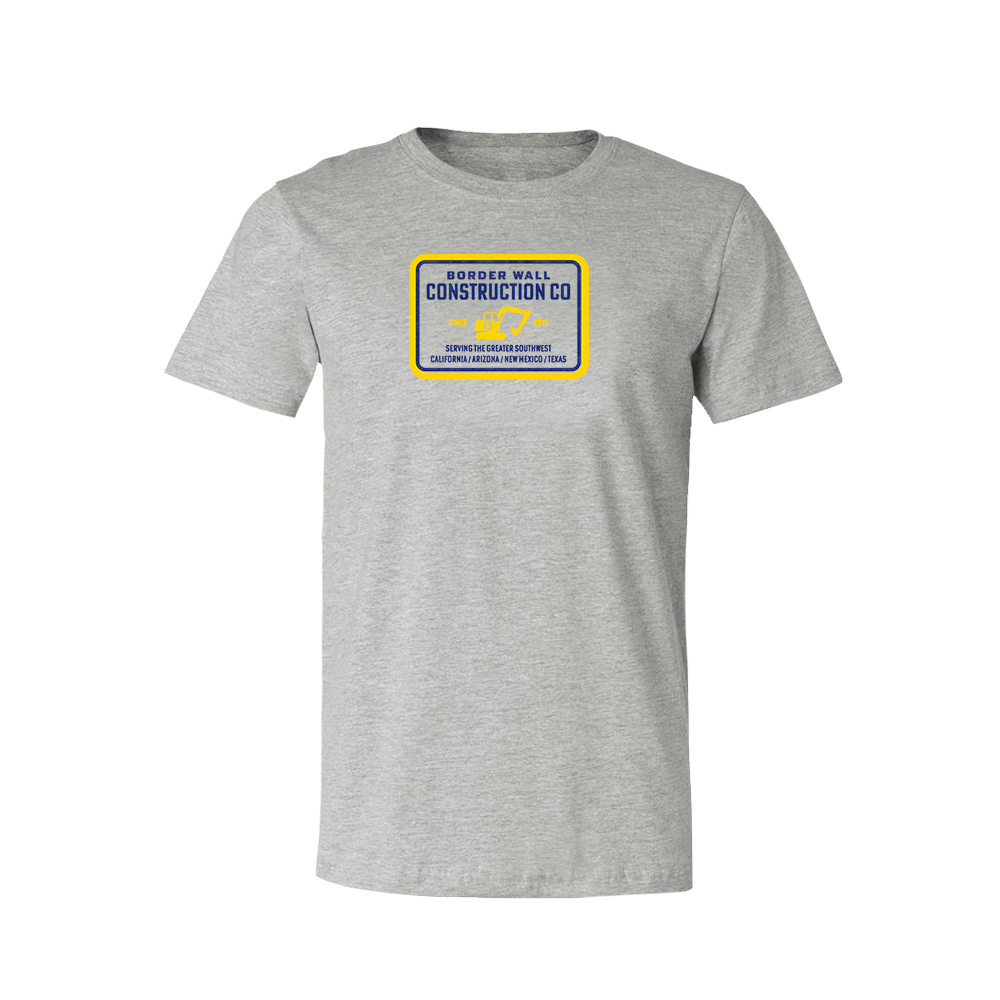 Border Wall Construction Company T Shirt Grey