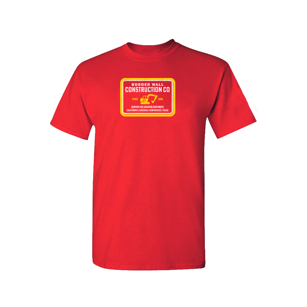 Border Wall Construction Company T-Shirt - Red