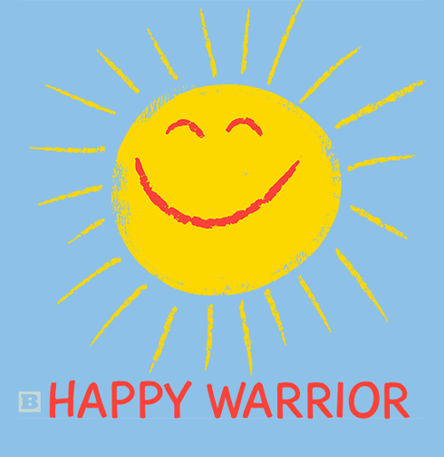 Happy Warrior Sticker - Set of 2