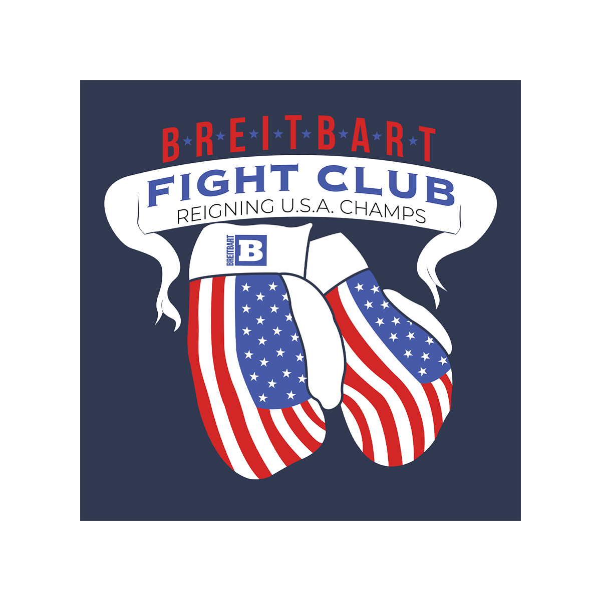 Breitbart Fight Club USA Champs Long Sleeve T-shirt - Navy