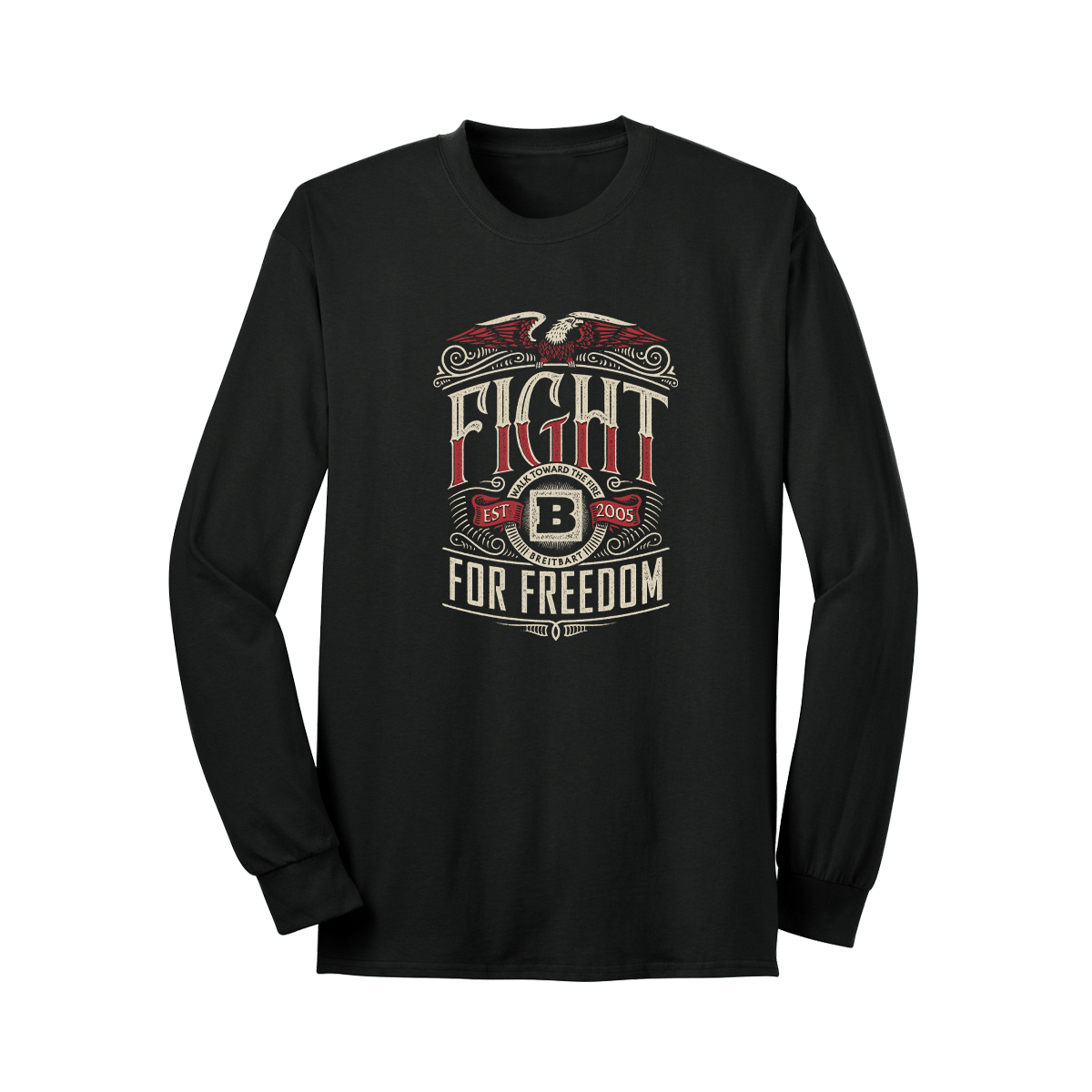 Fight For Freedom Long Sleeve T-Shirt - Black