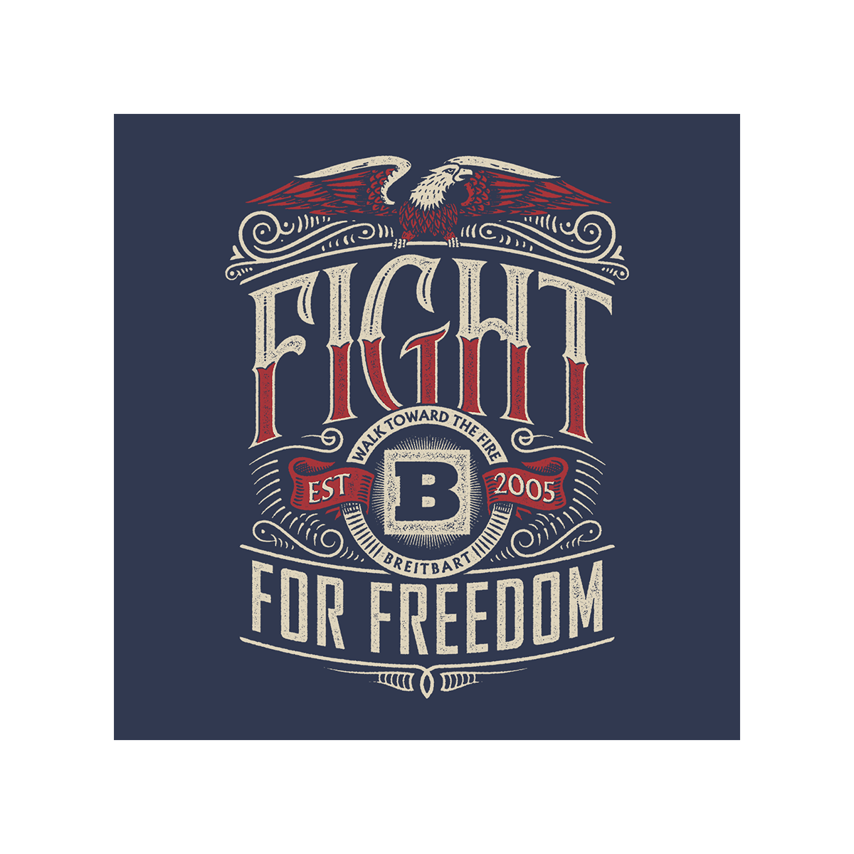 Fight For Freedom Long Sleeve T-Shirt - Navy