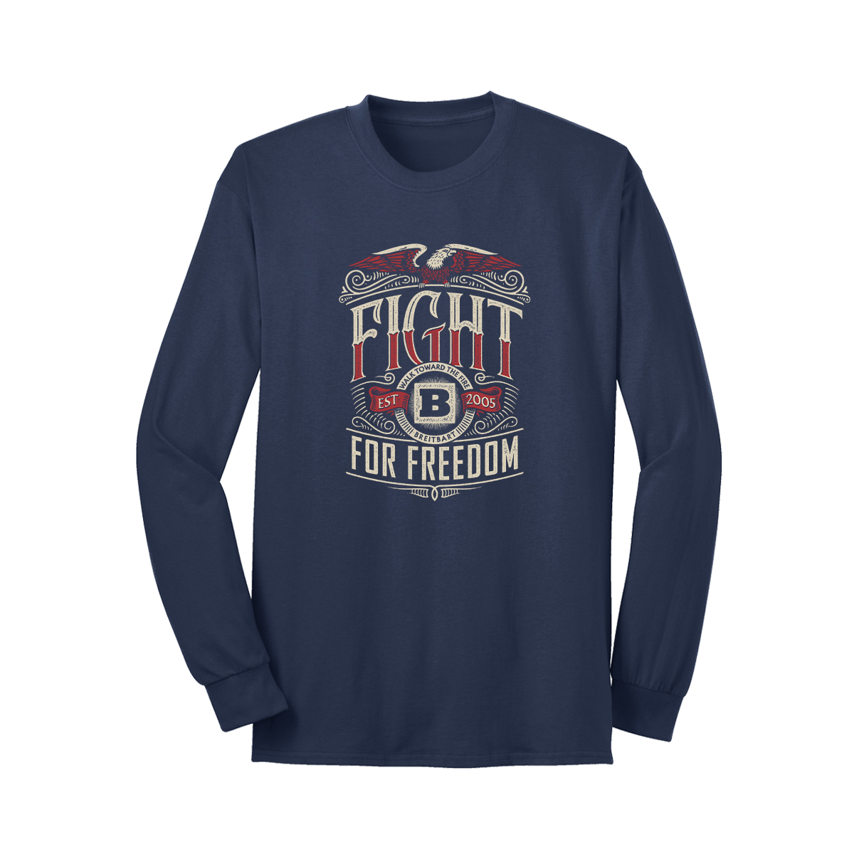 Fight For Freedom Long Sleeve T-Shirt - Navy