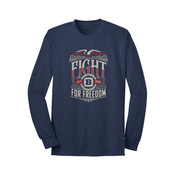 Fight For Freedom Long Sleeve T-Shirt - Navy