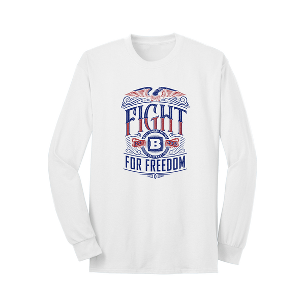 Fight For Freedom Long Sleeve T-Shirt - White