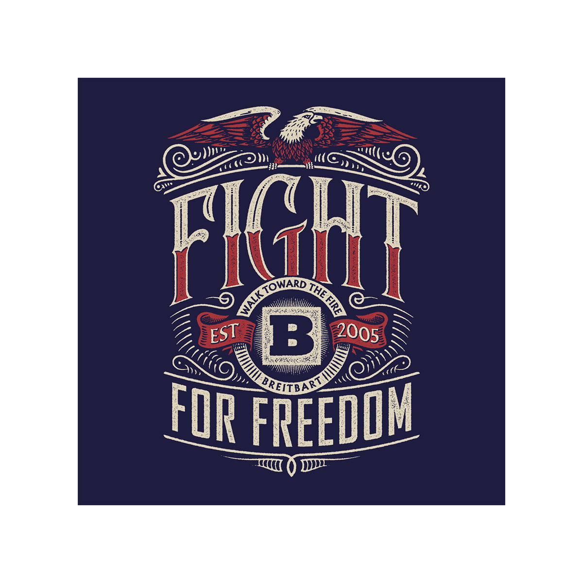 Fight for Freedom Women's T-shirt - Navy