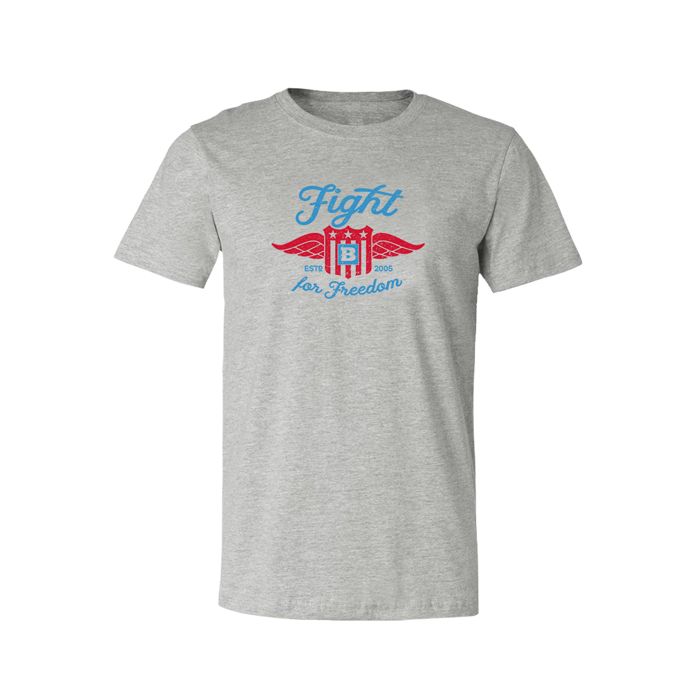 Fight for Freedom Retro T-Shirt - Grey