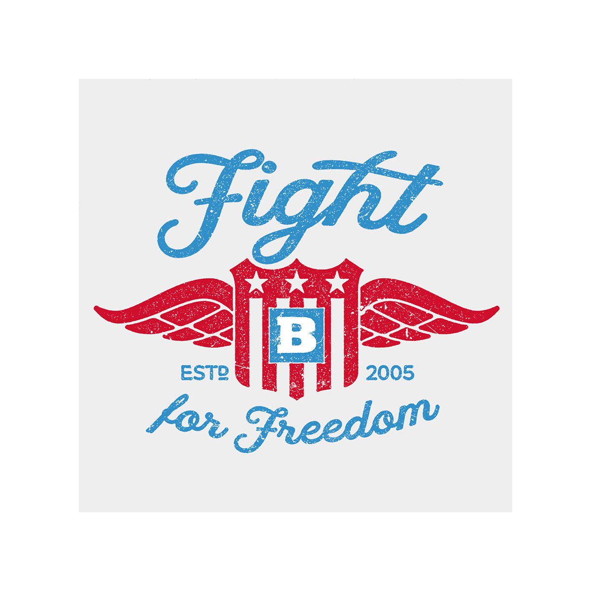 Fight For Freedom Retro Long Sleeve T-Shirt - White