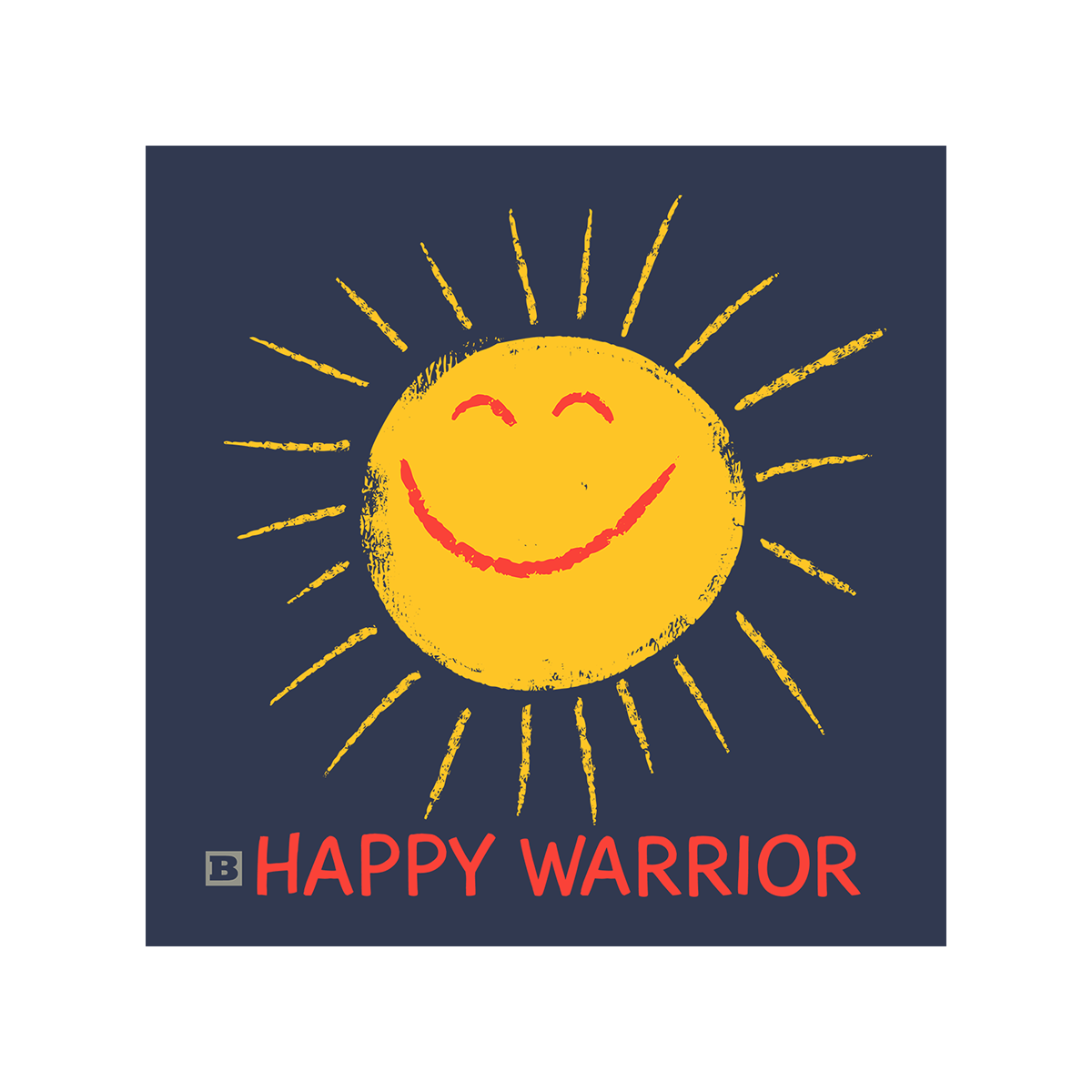 Happy Warrior Long Sleeve T-Shirt - Navy