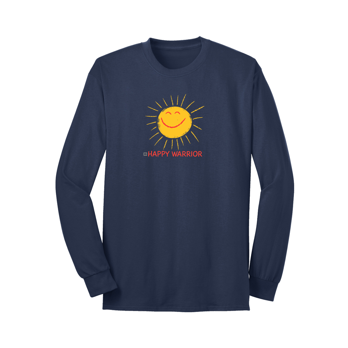 Happy Warrior Long Sleeve T-Shirt - Navy