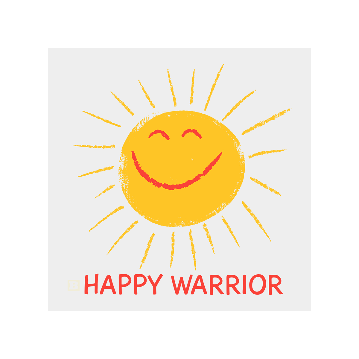 Happy Warrior Long Sleeve T-Shirt - White