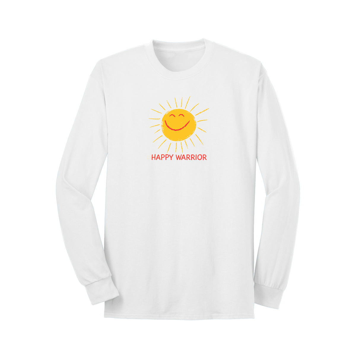 Happy Warrior Long Sleeve T-Shirt - White