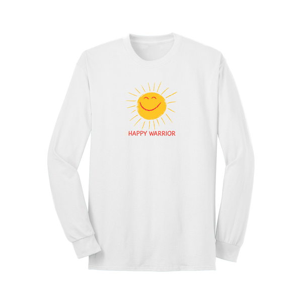 Happy Warrior Long Sleeve T-Shirt - White