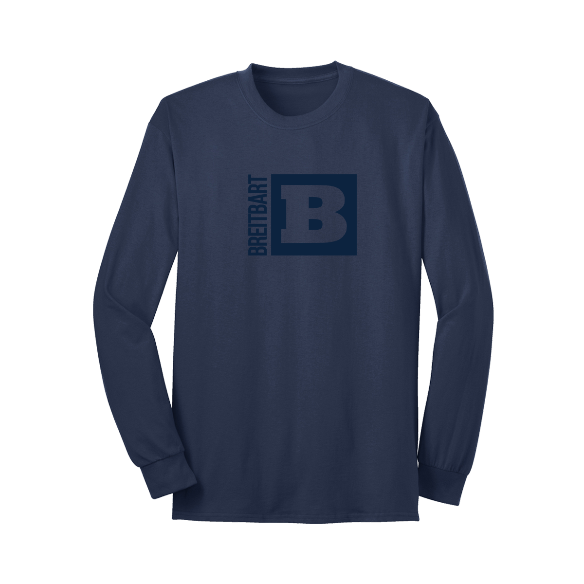Official Breitbart Logo Long Sleeve T-Shirt - Navy