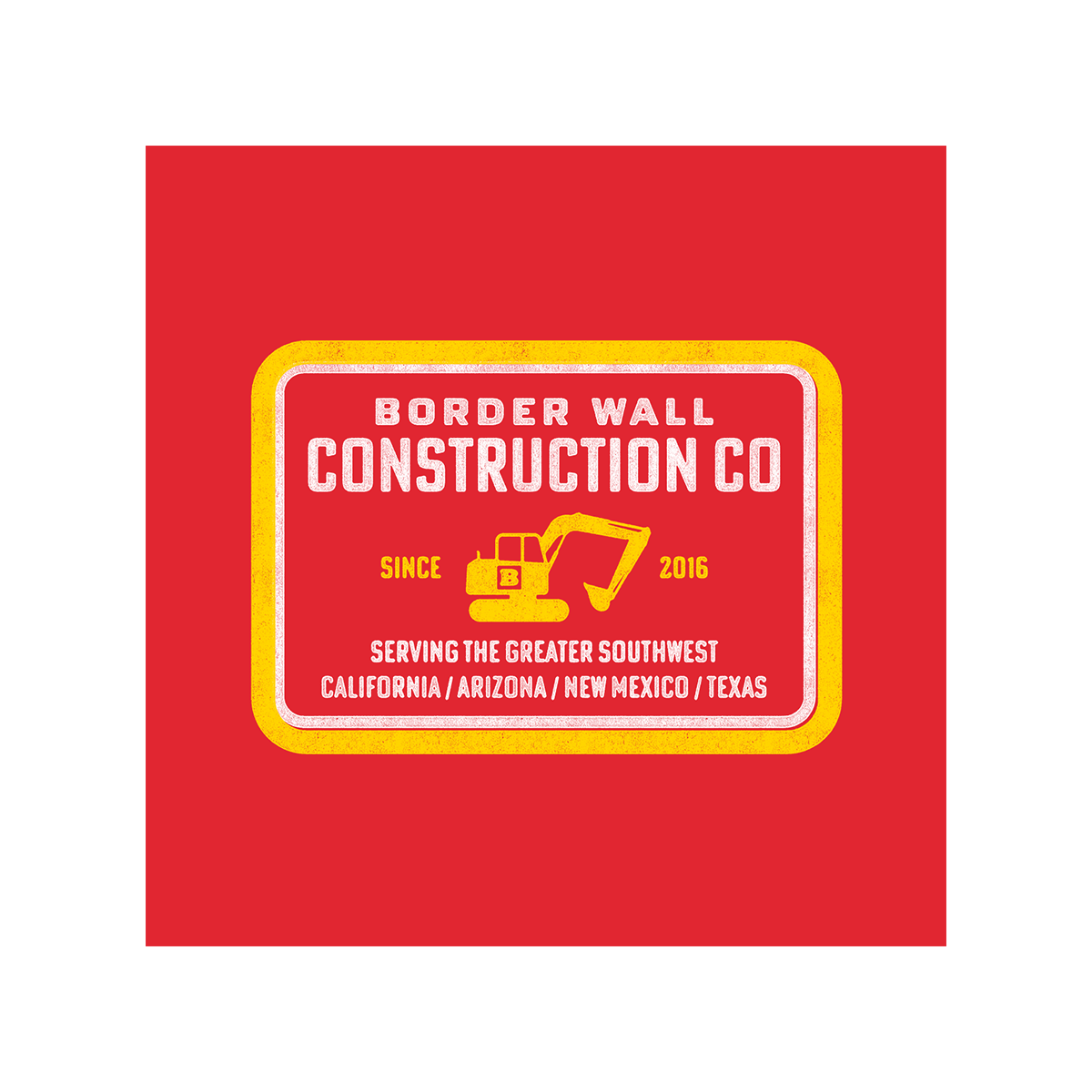 Border Wall Construction Company T-Shirt - Red