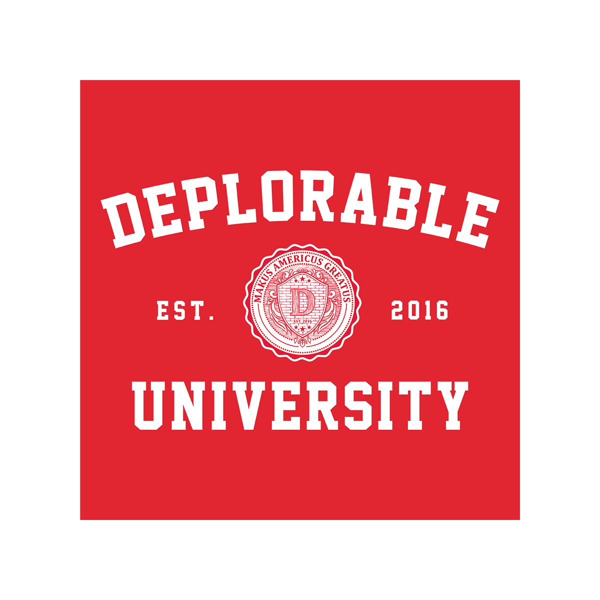 Deplorable University T-Shirt - Red