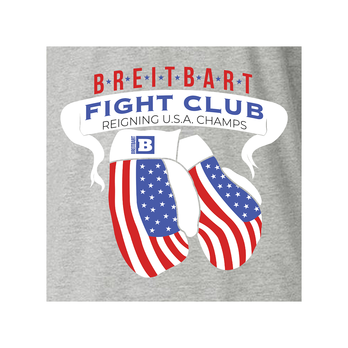 Breitbart Fight Club USA Champs Long Sleeve T-shirt - Grey