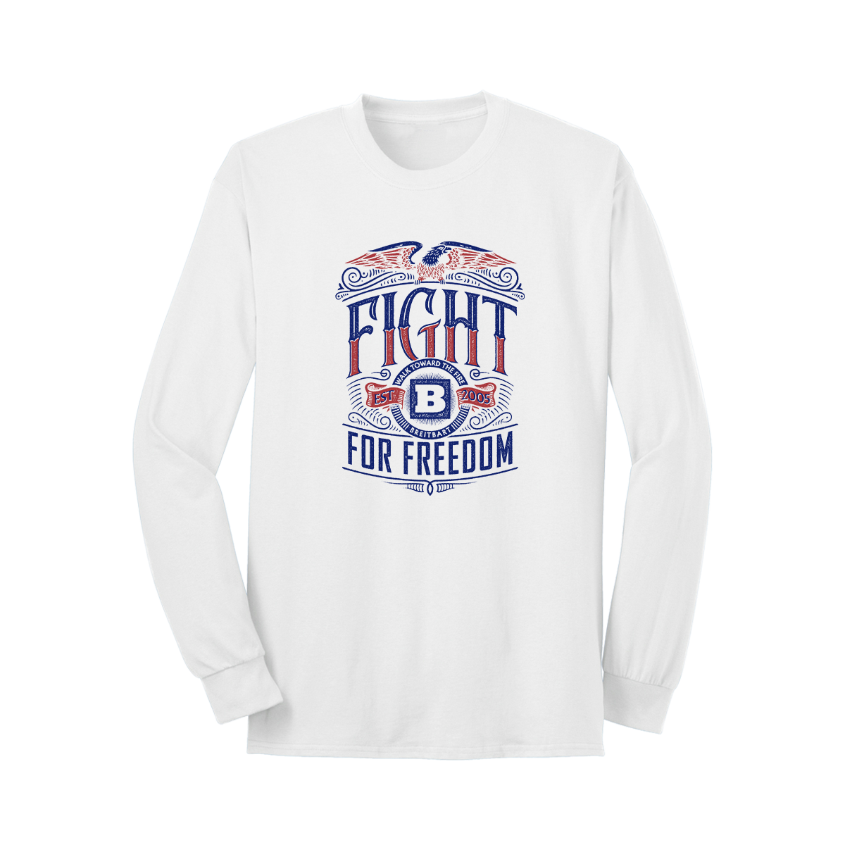 Fight For Freedom Long Sleeve T-Shirt - White