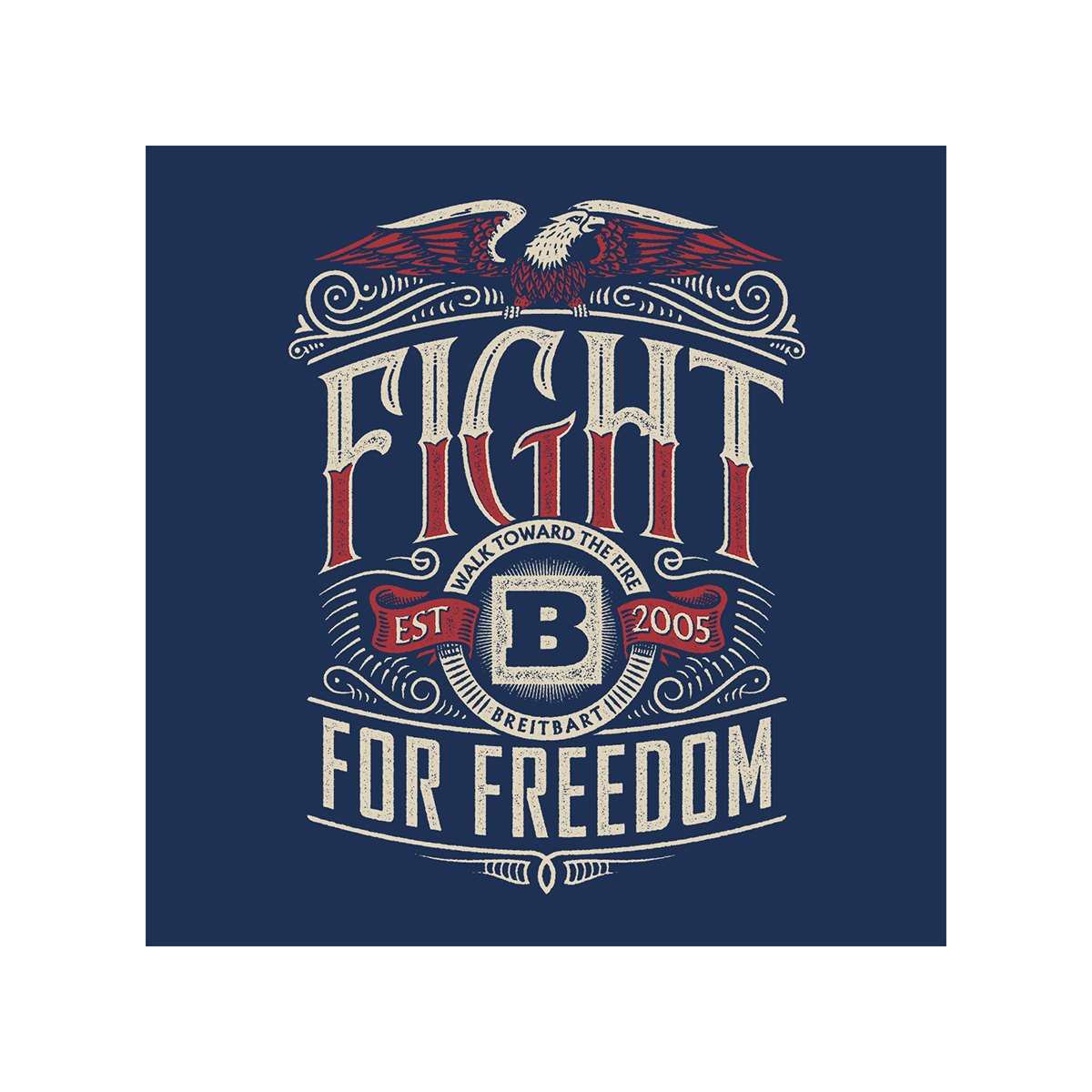 Fight For Freedom T-Shirt - Navy
