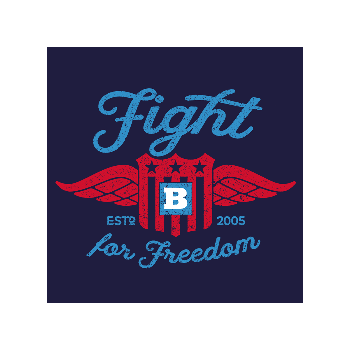 Fight For Freedom Retro Women's T-Shirt - Navy