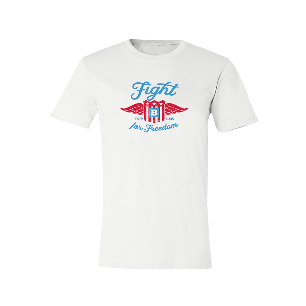 Fight for Freedom Retro T-Shirt - White