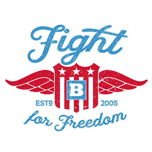 Fight for Freedom Retro Sticker - Set of 2