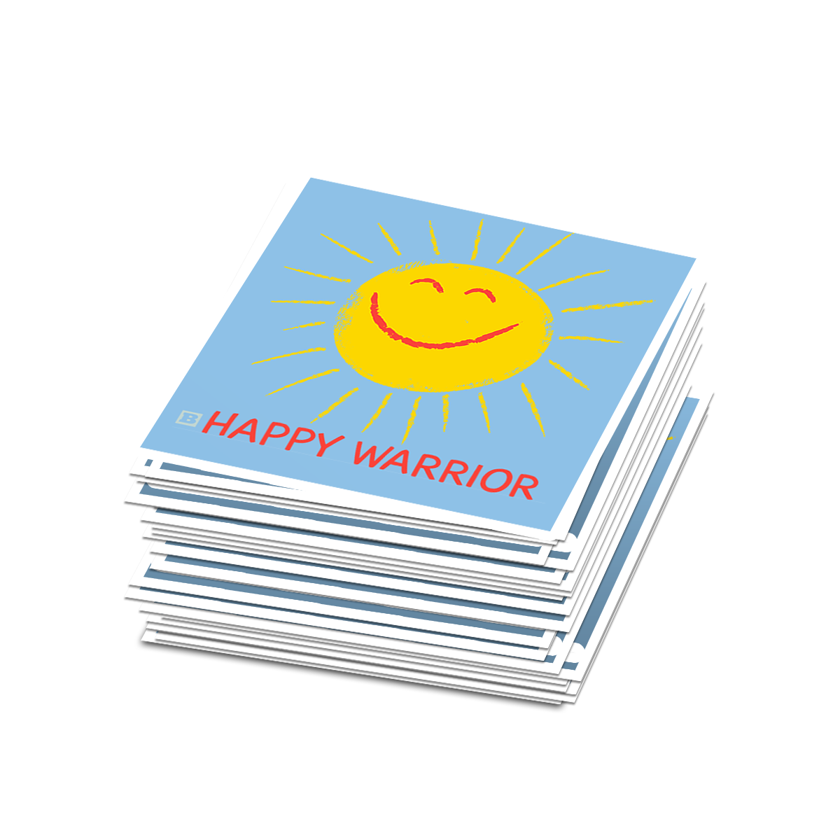 Happy Warrior Sticker - Set of 2