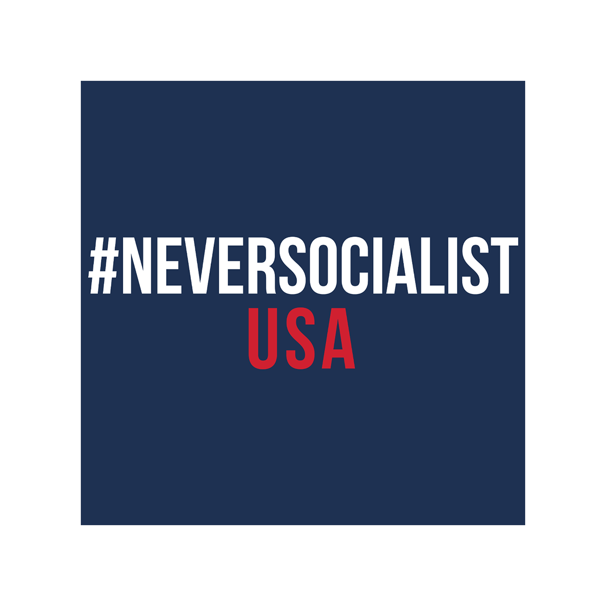 #NeverSocialist USA T-Shirt - Navy