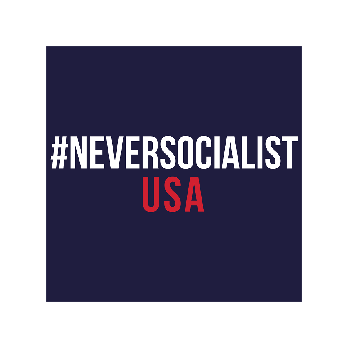 #NeverSocialist Women's USA T-Shirt - Navy